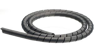 Cable Spiral Wrap Tubing, 10 ... 100mm, Polyethylene, 30m, Black