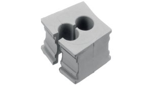 Cable Entry Sealing Insert, 7 ... 7mm, Elastomer, Cable Entries 2, Grey