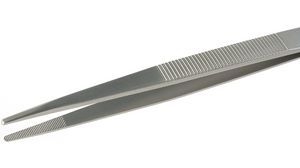 Tweezers Multi-Purpose Stainless Steel Round / Serrated / Strong 160mm