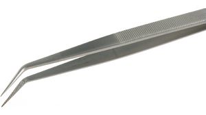 Tweezers Multi-Purpose Stainless Steel Bent / Fine / Serrated 150mm