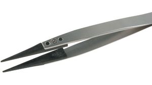 Tweezers Replaceable Tip / ESD Stainless Steel Straight / Sharp / Pointed 128mm