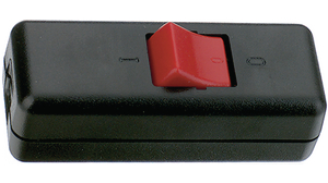 Cord Intermediate Switch, 2-Pin, 250 VAC, Black