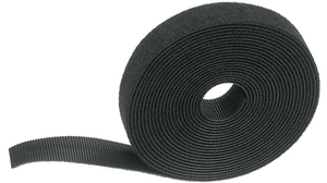 Hook and Loop Reel 4.5m x 19.1mm Polyamide / Polyethylene Black
