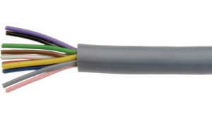 Multicore Cable, YY Unshielded, PVC, 2x 0.25mm², 50m, Grey