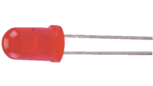 LED with resistor 627 nm Red T-1 3/4 14 V