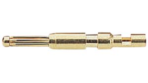 Plug without insulation, Metal, Gold-Plated, Nickel-Plated, 20A