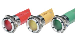 LED-SignalleuchteSteckanschluss, 2,8 x 0.8 mm Fest Rot DC 24V