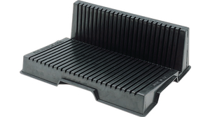 ESD Circuit Board Stand, 500x222x165mm, Polypropylene (PP), Black