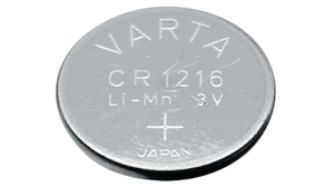 Button Cell Battery, Lithium, CR1632, 3V, 135mAh