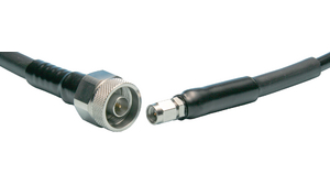 RF Cable Assembly, N Male Straight - SMA Male Straight, 1.5m, Black