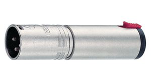 XLR Adapter, Dugasz/jack Hüvely, átm. 6.3 mm, Sztereo, Egyenes, XLR-dugó - 1/4" sztereó rögzítő jack