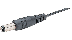Power Plug with Cable , 6mm, Cable Length , Bare End