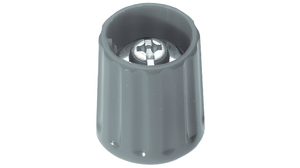 Rotary Knob 15mm Light Grey Plastic Black with Indication Line Rotary Switches