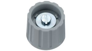 Classic Collet Knob 6mm Grey Plastic Without Indication Line
