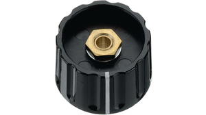 Classic Collet Knob 28mm Black Plastic With Indication Line Switches