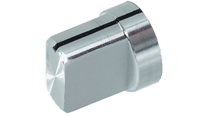 Rotary Knob 20.5mm Aluminium Aluminium Black Indication Line