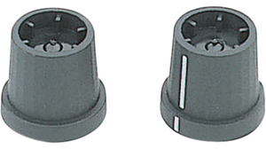 Bouton rotatif 19.2mm Noir Aluminium Trait de repère blanc Rotary Switch