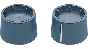 Draaiknoppen 25.3mm Zwart Aluminium Zonder indicatielijn Rotary Switch
