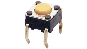 Interrupteur de circuit imprimé, 1NO, 0.98N, 6 x 6mm, B3F