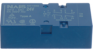 PCB-Sicherheitsrelais SF2D, 2 Schliesser + 1 Öffner, 24V, 1.15kOhm, 6A