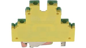Terminal Block, Screw, 4 Poles, , 0.2 ... 4mm², Green / Yellow