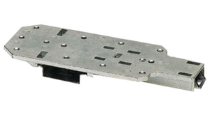 Mounting Rail Holder, Die-Cast Zinc, Matte / Silver, 130 x 52mm