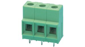 Wire-To-Board Terminal Block, THT, 10.16mm Pitch, Right Angle, Screw, 3 Poles