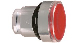 Frontelement Leuchtdrucktaster rot, metall Ø22mm, tastend, IP 69(K)