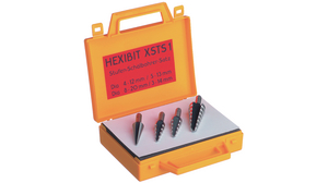 Lépcsős-héjfúró-készlet Hexibit HSS Lépések száma - 3