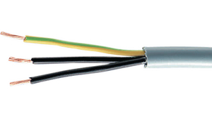 Mehradriges Kabel, YY ungeschirmt, PVC, 2x 0.5mm², 100m, Grau