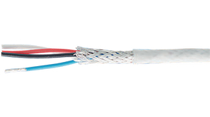 Multicore Cable, CY Copper Shield, FEP, 3x 0.24mm², 100m, Silver Grey