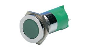 LED IndicatorSolder Lug / Faston 2.8 x 0.8 mm Fixed Green DC 12V