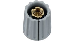 Classic Collet Knob 14.5mm Grey Plastic Black Indication Line Switches