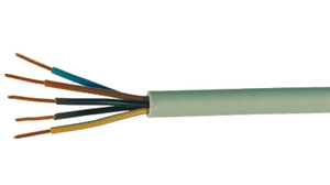 Mains Cable 3x 2.5mm² Copper Unshielded 500V 100m Grey