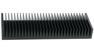 Kjøleribbe Svart anodisert 0.35K/W 150x300x40mm