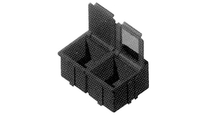 SMD-säilytyslaatikko, 12x37x15mm, Muovi, Musta