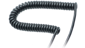 Câble spiralé 3x 0.75mm² Noir 400mm ... 1.6m
