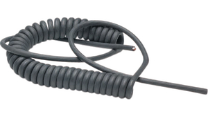 Spiral Cable 5x 0.25mm² Black 300mm ... 1.2m