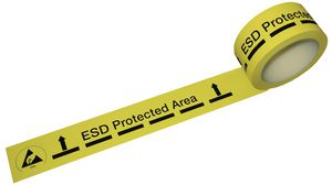 ESD Marking Tape, 50mm x 33m, Black / Yellow