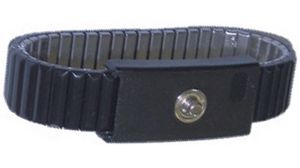 ESD Wrist Strap, 4 mm Male Stud, Black