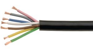 Multicore Cable, YY Unshielded, PVC, 7x 0.5mm², 100m, Black
