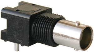 RF Connector, BNC, Zinc, Socket, Right Angle, 50Ohm, Radial Leads
