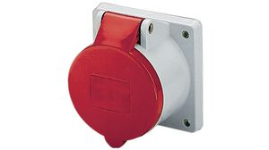 CEE Socket, Red, 5P, 10mm², 32A, IP44, 400V