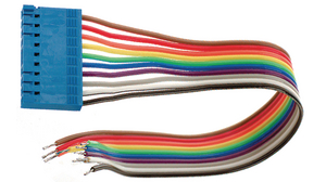 Ribbon Cable, 2.54mm, 2 Cores, 300mm, Multicolour