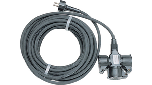 Extension Cable PVC DE Type F (CEE 7/4) Plug - DE Type F (CEE 7/3) Socket 10m Black