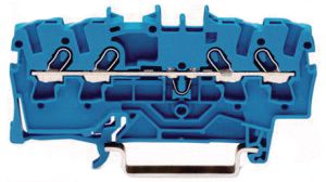 Terminal Block, Cage Clamp, 4 Poles, 800V, 24A, 0.25 ... 2.5mm², Blue