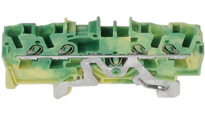 Terminal Block, Cage Clamp, 4 Poles, 800V, 32A, 0.25 ... 4mm², Green / Yellow