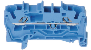 Terminal Block, Cage Clamp, 2 Poles, 800V, 24A, 0.25 ... 2.5mm², Blue