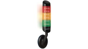 Sygnalizator kaskadowy LED 85dB CleanSIGN Czerwony / Żółty / Zielony / Niebieski / Fioletowy / Turkusowy 270mA 24V Powierzchniowy IP67 / IP69K Zacisk śrubowy
