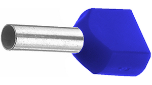 Twin Entry Ferrule 0.75mm² Blue 16mm Pack of 100 pieces